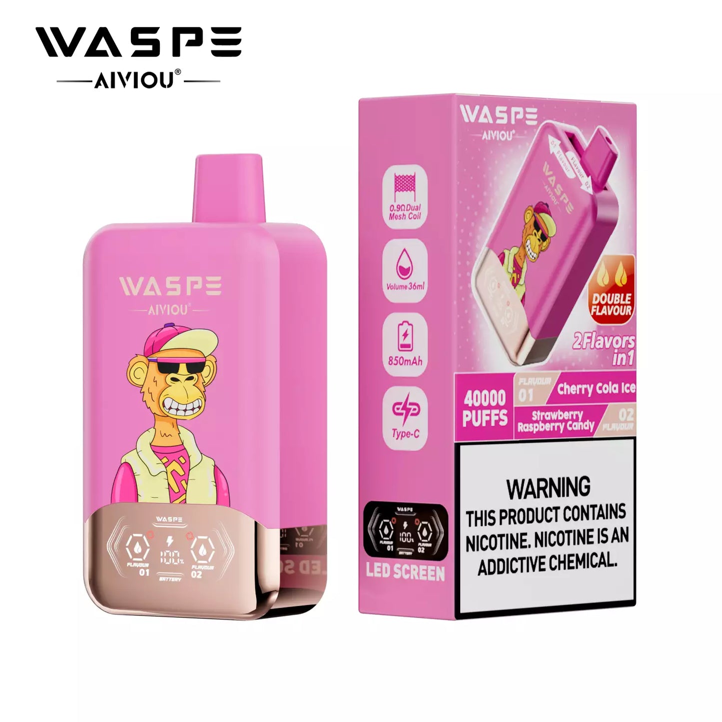 Waspe Aiviou 40.000 Puffs - Vape 2 en 1