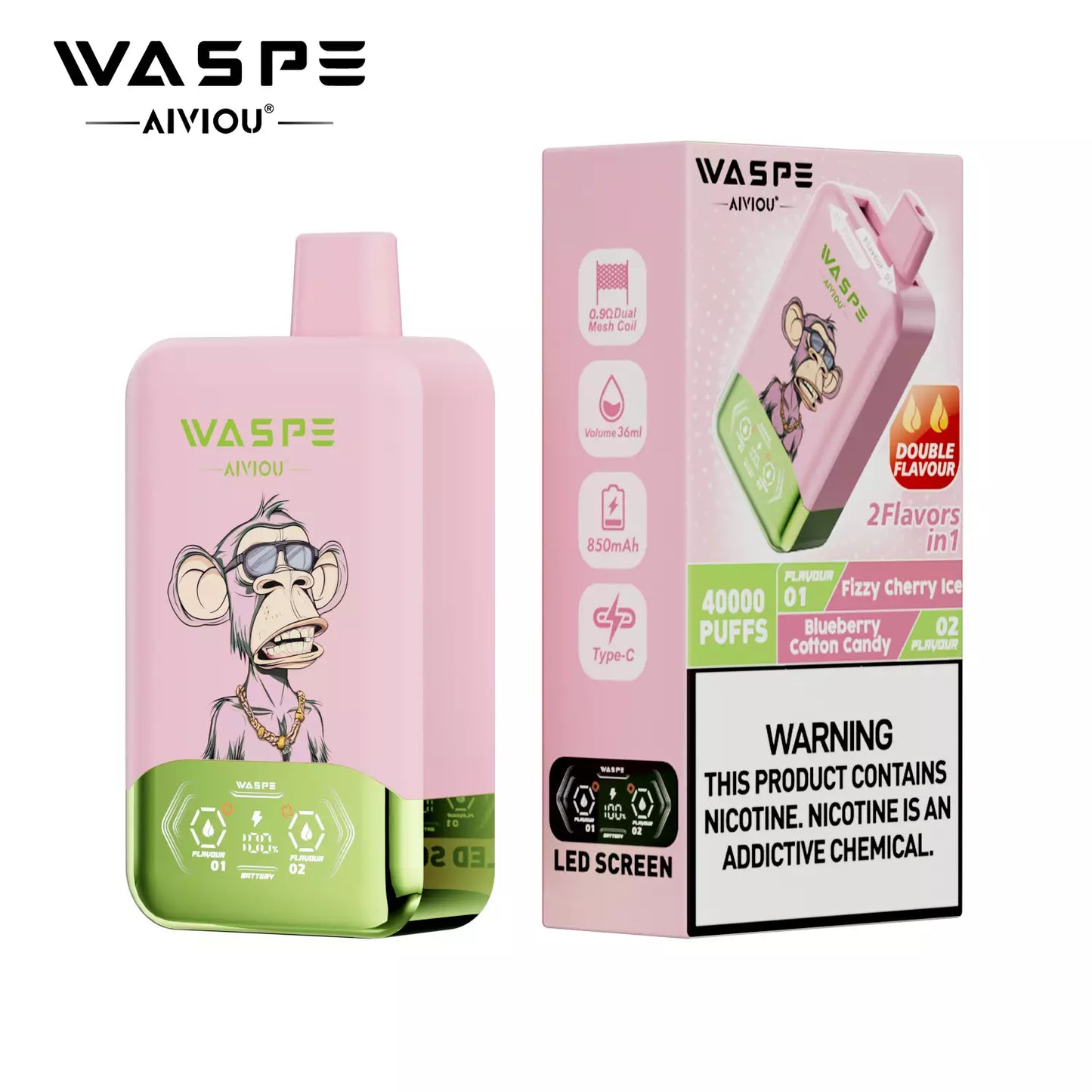 Waspe Aiviou 40.000 Puffs - Vape 2 en 1