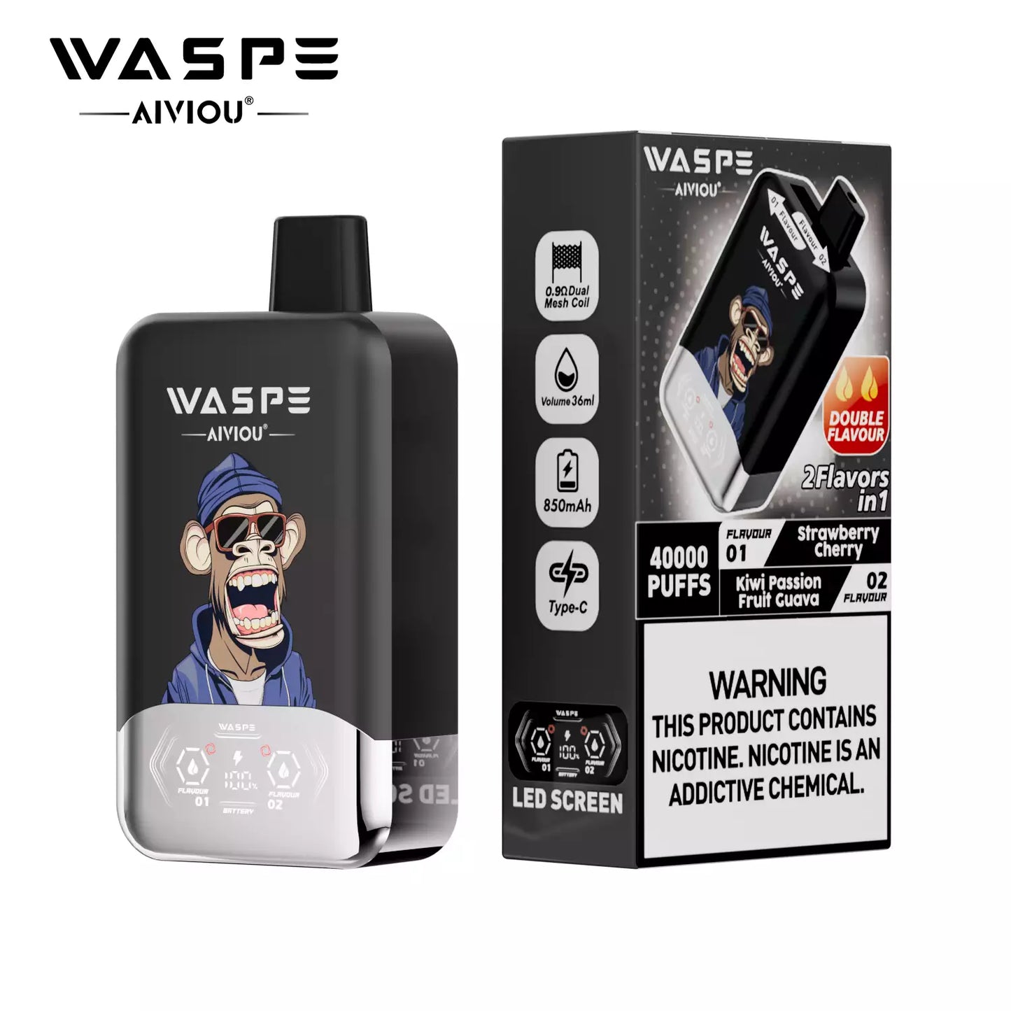 Waspe Aiviou 40.000 Puffs - Vape 2 en 1