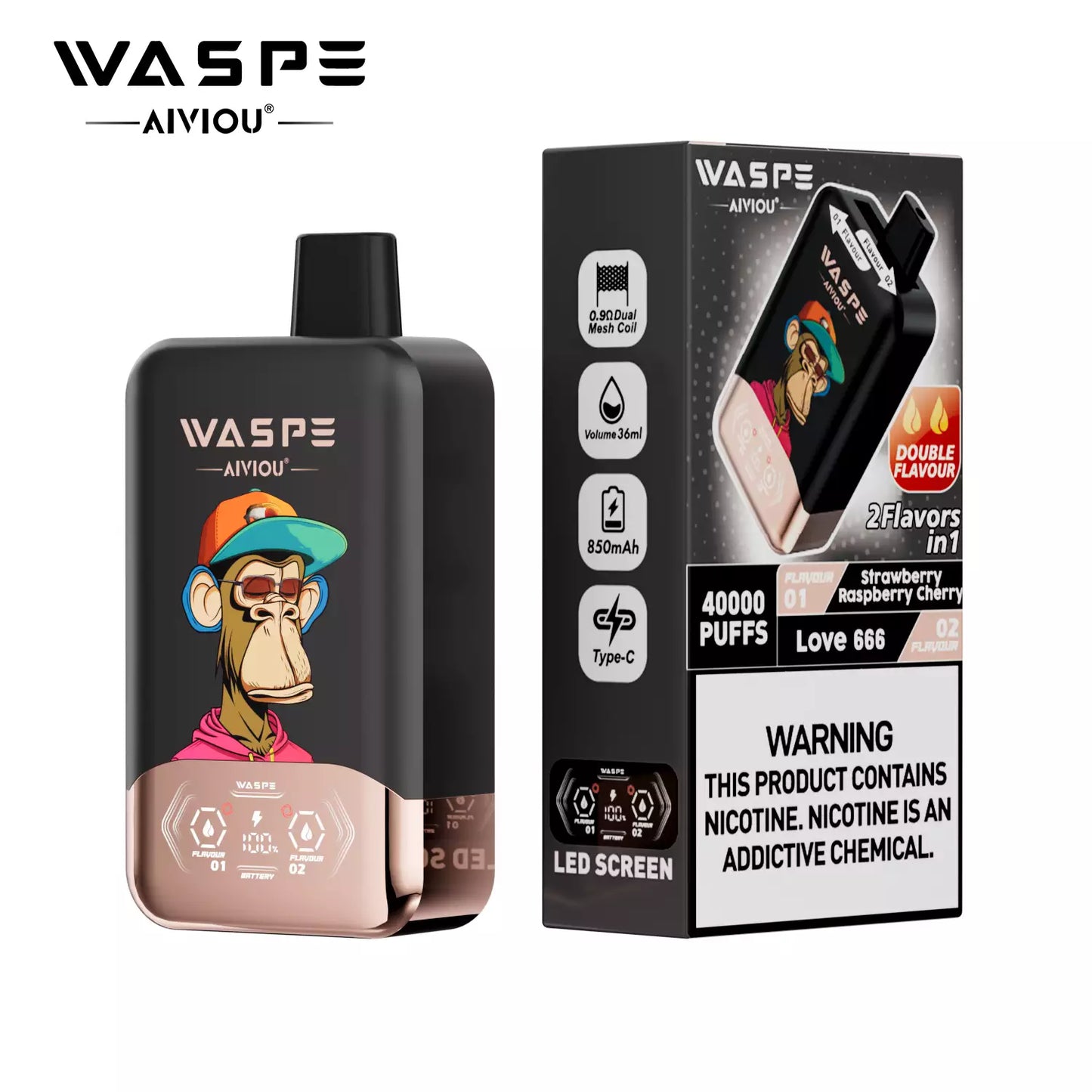 Waspe Aiviou 40.000 Puffs - Vape 2 en 1