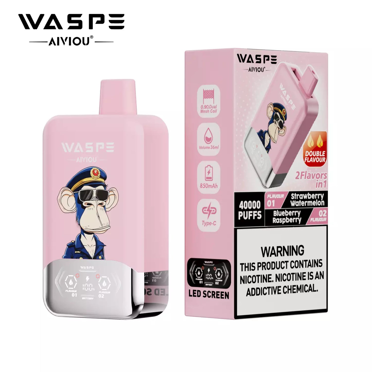 Waspe Aiviou 40.000 Puffs - Vape 2 en 1