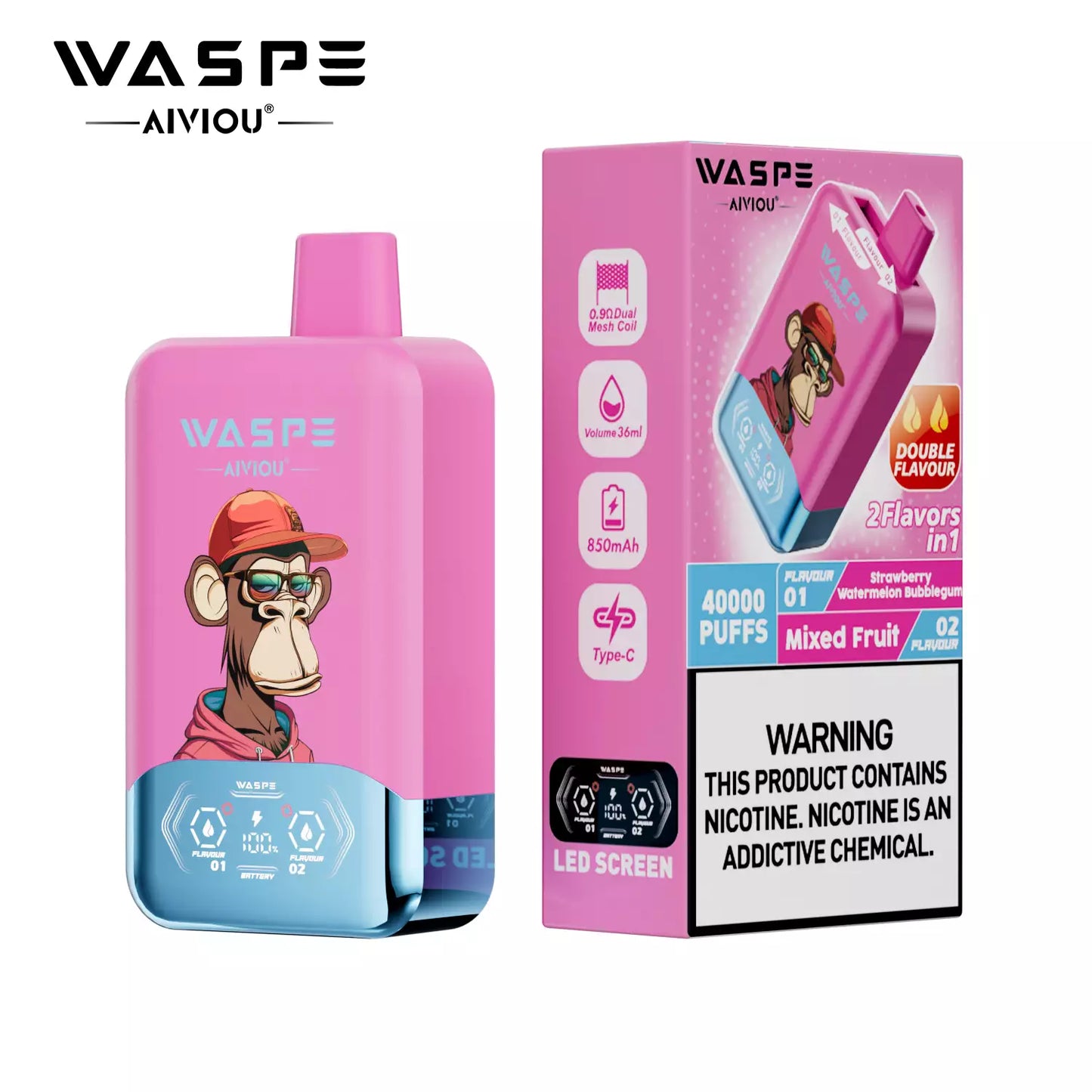 Waspe Aiviou 40.000 Puffs - Vape 2 en 1
