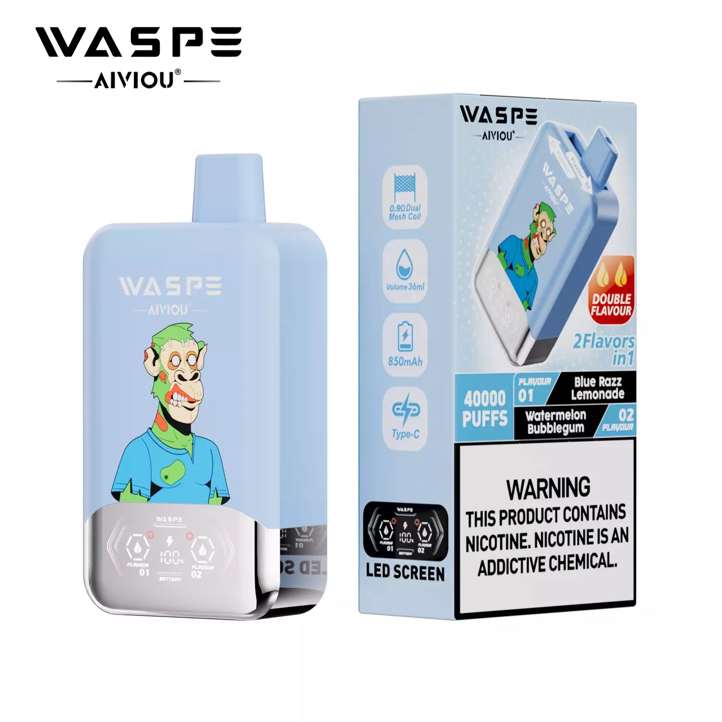 Waspe Aiviou 40.000 Puffs - Vape 2 en 1