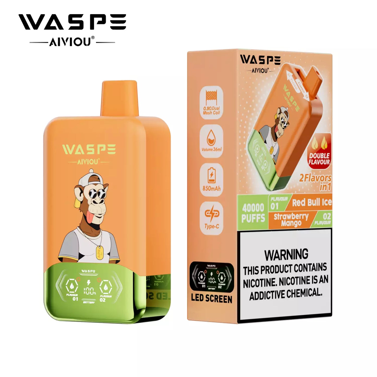 Waspe Aiviou 40.000 Puffs - Vape 2 en 1