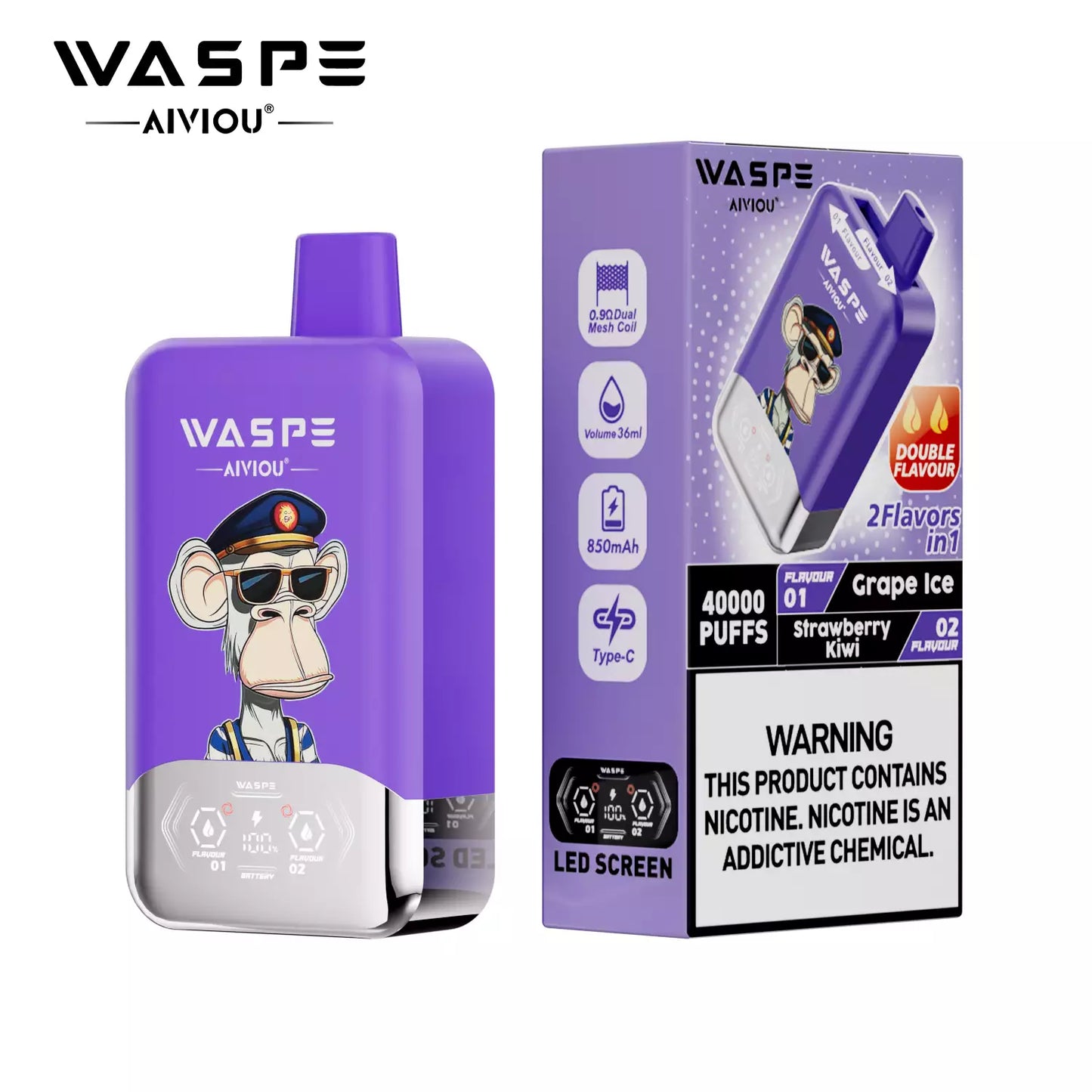 Waspe Aiviou 40.000 Puffs - Vape 2 en 1