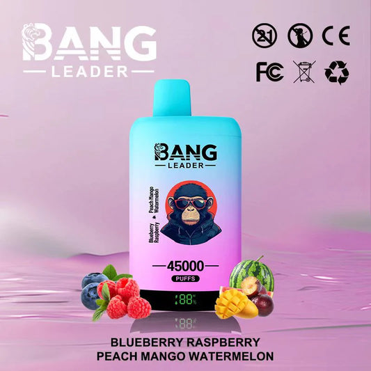 Bang Leader 45K - Arándano y Frambuesa - Melocotón con Mango y Sandía