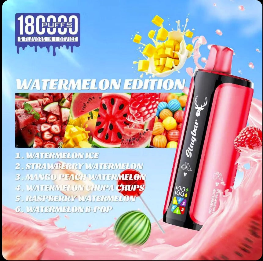 Stagbar 180.000 Puffs - Vape 6 sabores en 1