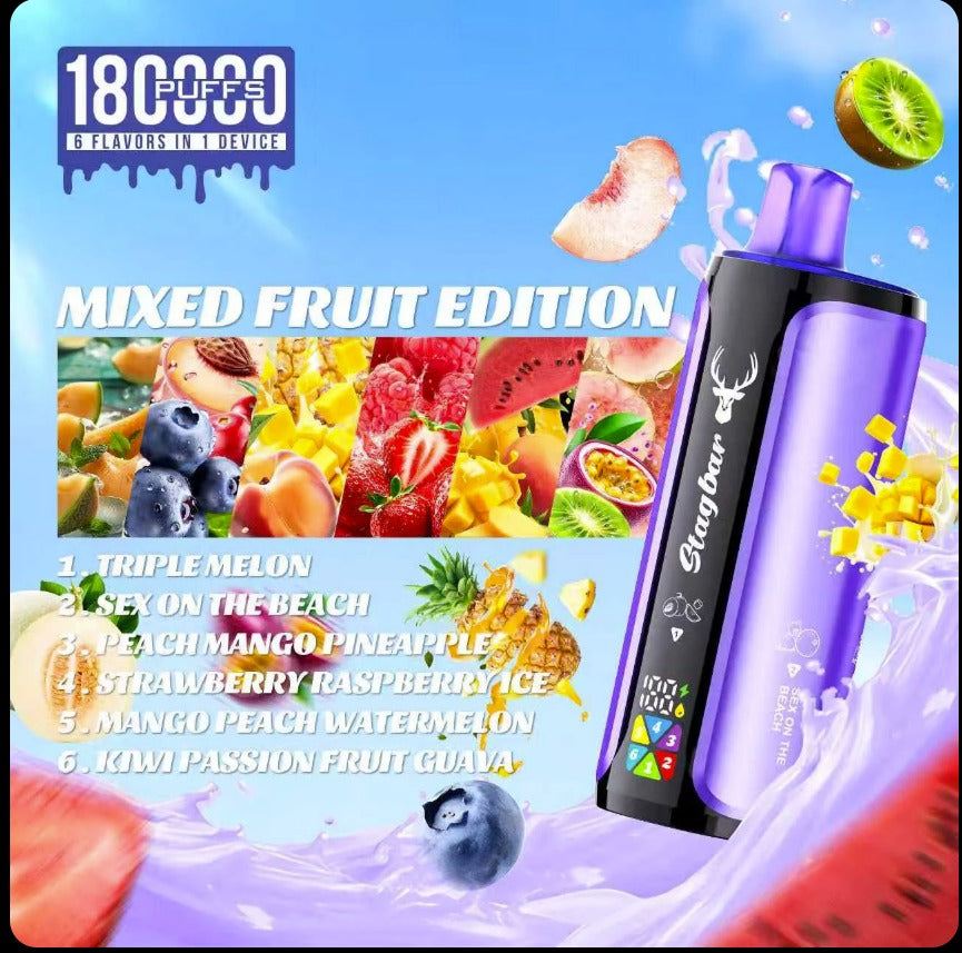 Stagbar 180.000 Puffs - Vape 6 sabores en 1