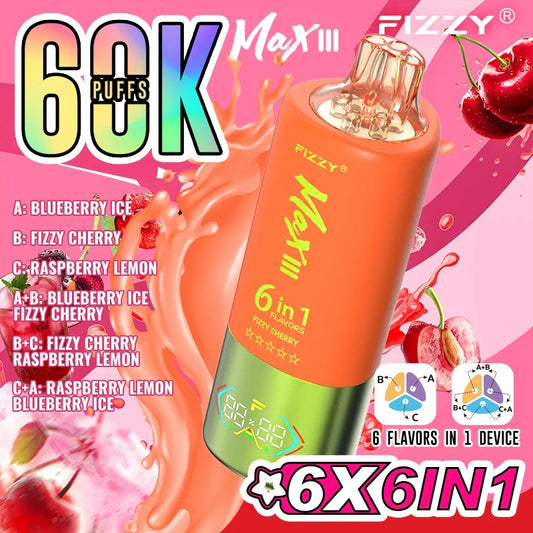 Fizzy Séxtuple 60000 Puffs - Vape 6 sabores en 1