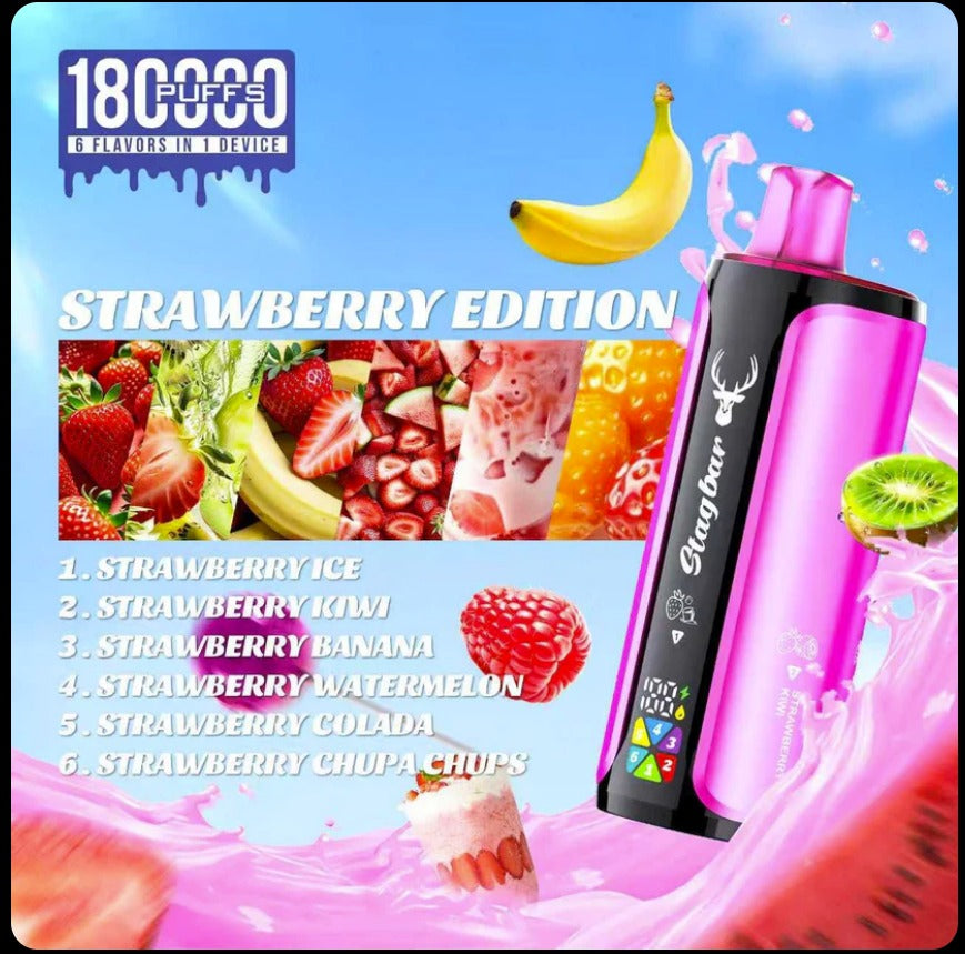 Stagbar 180.000 Puffs - Vape 6 sabores en 1