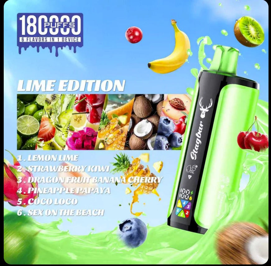 Stagbar 180.000 Puffs - Vape 6 sabores en 1