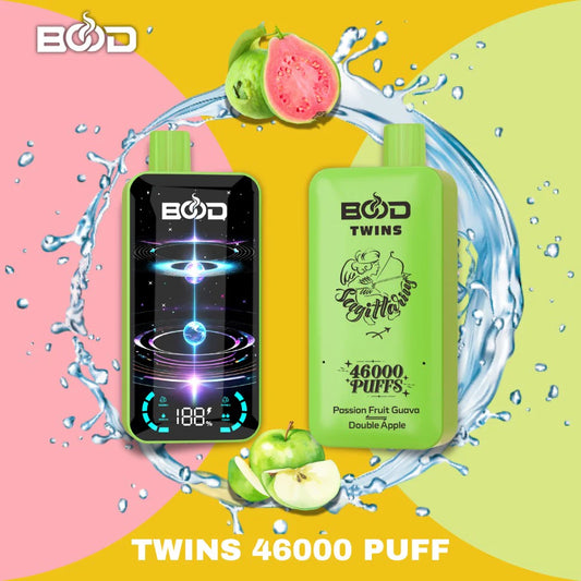 Bood Twins 46K - Fruta de la Pasión y Guayaba - Doble Manzana