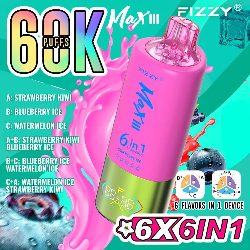 Fizzy Séxtuple 60000 Puffs - Vape 6 sabores en 1