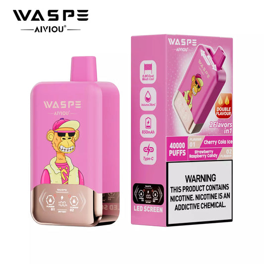 Waspe Aiviou 40K - Cereza Cola Helada - Fresa Frambuesa Caramelo