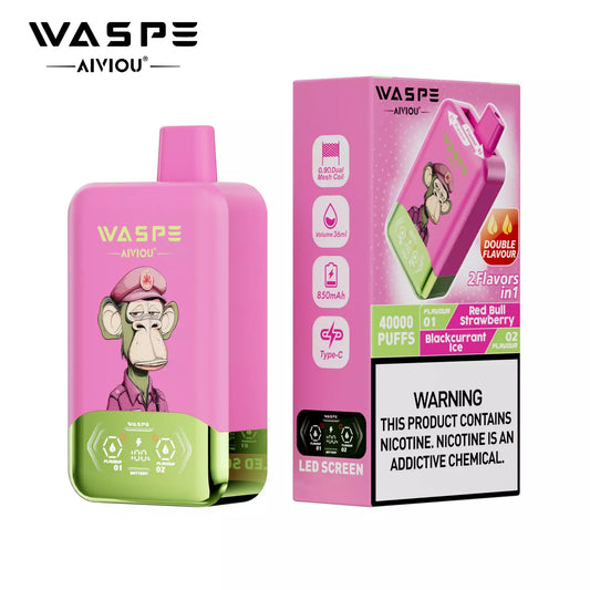 Waspe Aiviou 40K - Red Bull Fresa - Grosella Negra Helada