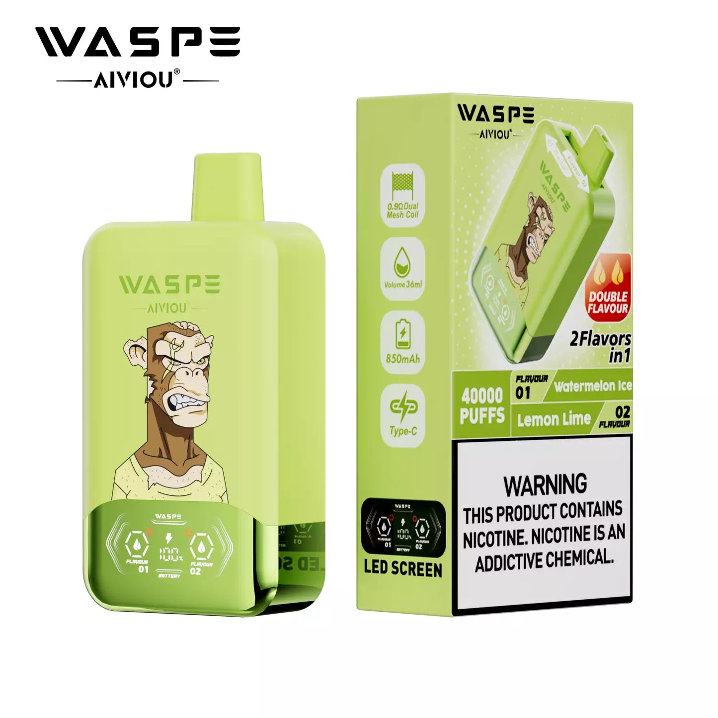 Waspe Aiviou 40.000 Puffs - Vape 2 en 1
