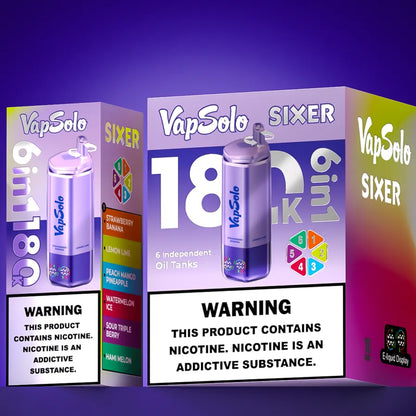 Vapsolo Sixer 180.000 Puffs - Vape 6 sabores en 1
